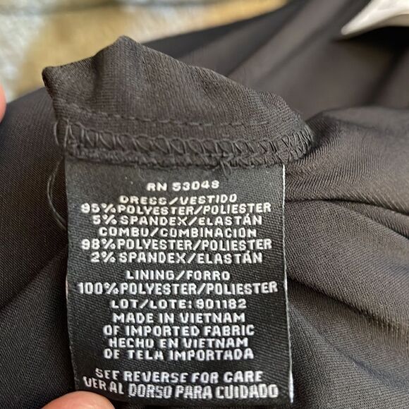 Morgan & Co. Lace Keyhole Strappy Back Dress Black Nude - Picture 9 of 9